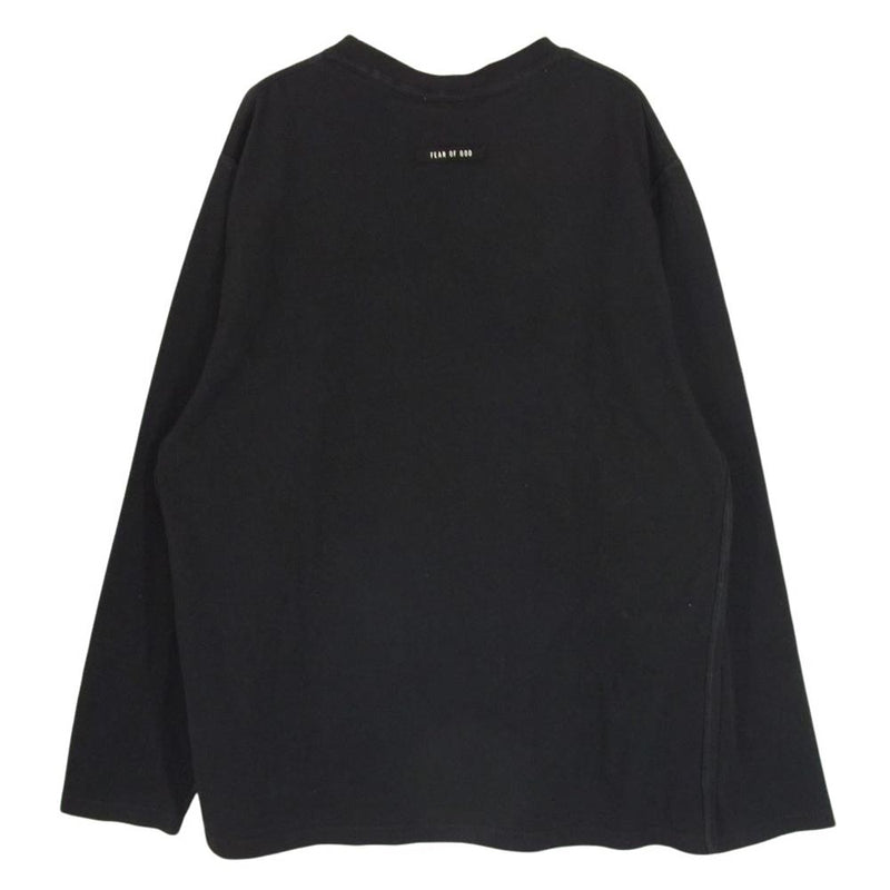 FEAR OF GOD フィアオブゴッド FG20-007 SIXTH COLLECTION FG ロゴ プリント 長袖 ロング Tシャツ ブラック系 M【中古】