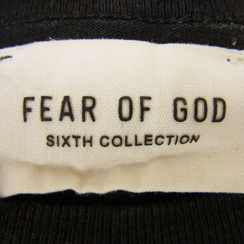 FEAR OF GOD フィアオブゴッド FG20-007 SIXTH COLLECTION FG ロゴ プリント 長袖 ロング Tシャツ ブラック系 M【中古】