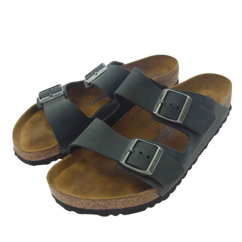 BIRKENSTOCK ビルケンシュトック Arizona BS アリゾナ ソフトフットベッド サンダル チャコール系 41【中古】