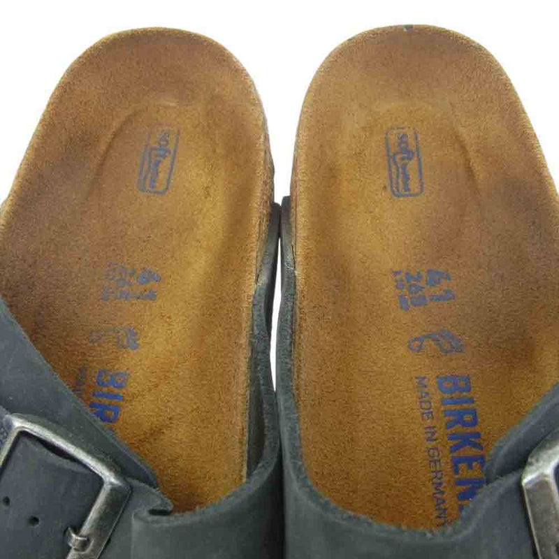 BIRKENSTOCK ビルケンシュトック Arizona BS アリゾナ ソフトフットベッド サンダル チャコール系 41【中古】