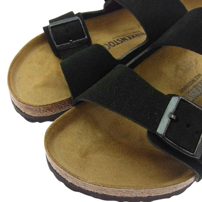 BIRKENSTOCK ビルケンシュトック Arizona BS アリゾナ サンダル ブラック スエード ブラック系 41【極上美品】【中古】