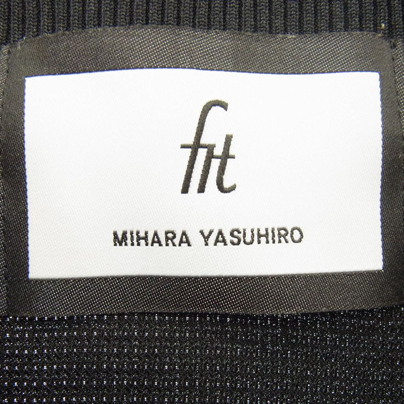 MIHARA YASUHIRO ミハラヤスヒロ F02BL011 Embroidered track jacket エンブロイダリー フェザー刺繍 トラックジャケット ブルゾン ブラック系 46【中古】