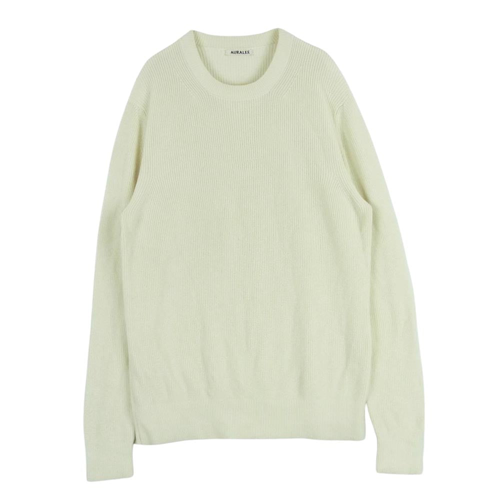 AURALEE オーラリー AL5SPO001-TRK RIB KNIT PULLOVER リブニット プルオーバー セーター ベージュ系 4【中古】