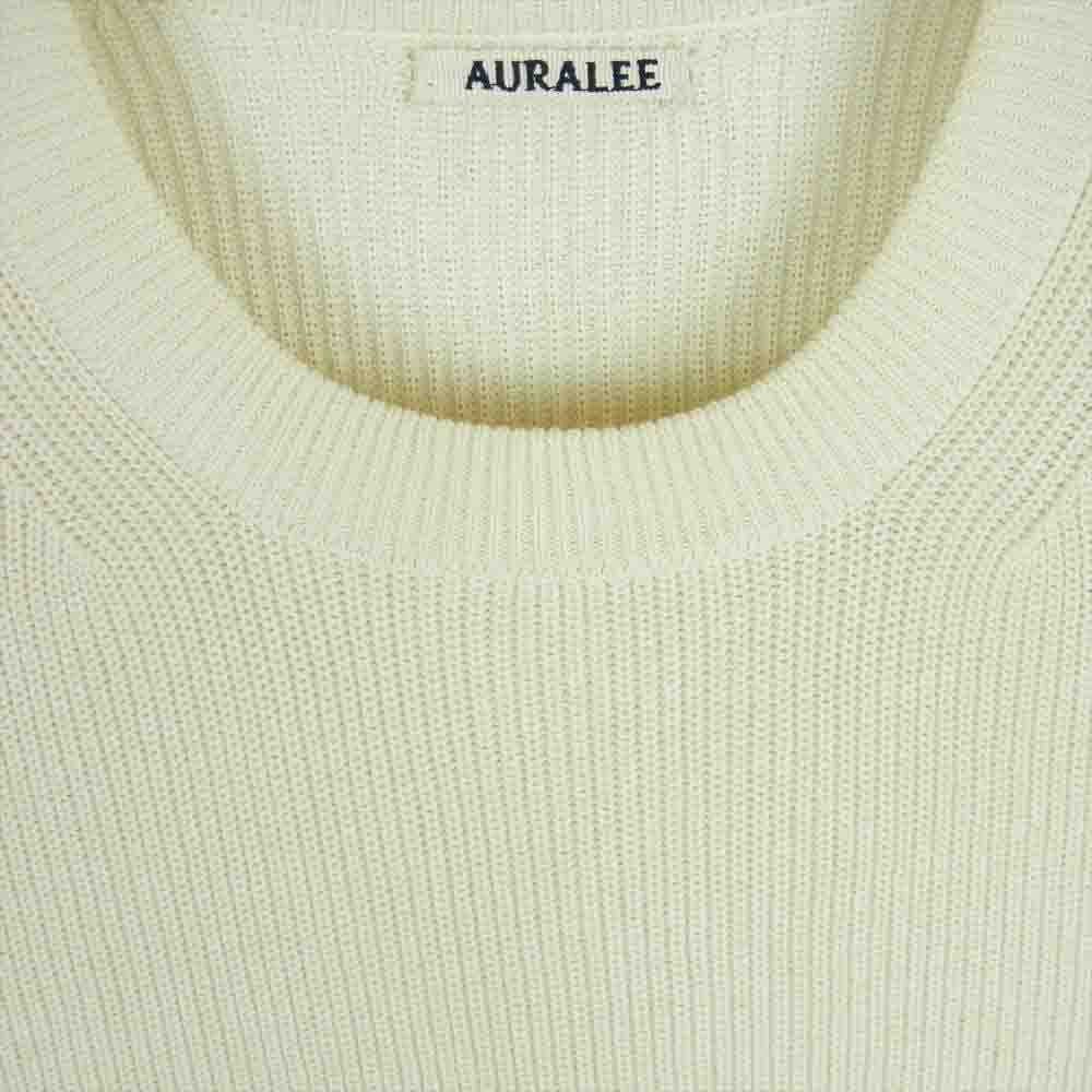 AURALEE オーラリー AL5SPO001-TRK RIB KNIT PULLOVER リブニット プルオーバー セーター ベージュ系 4【中古】