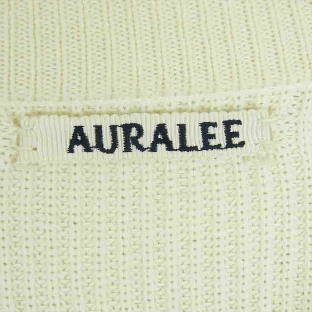 AURALEE オーラリー AL5SPO001-TRK RIB KNIT PULLOVER リブニット プルオーバー セーター ベージュ系 4【中古】