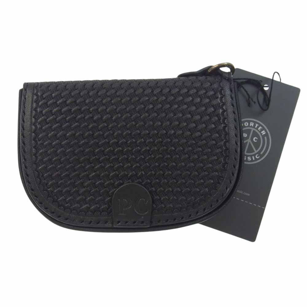 PORTER CLASSIC ポータークラシック PC-013-1238-0010-0900 PC/GL LEATHER CARD CASE レザー カードケース コインケース ブラック系 F【新古品】【未使用】【中古】