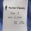 PORTER CLASSIC ポータークラシック PC-016-2765-0040-0012 ROLL UP LINEN COTTON SHIRT CANCLINI ロールアップ リネン コットン シャツ ブルー系 S【極上美品】【中古】