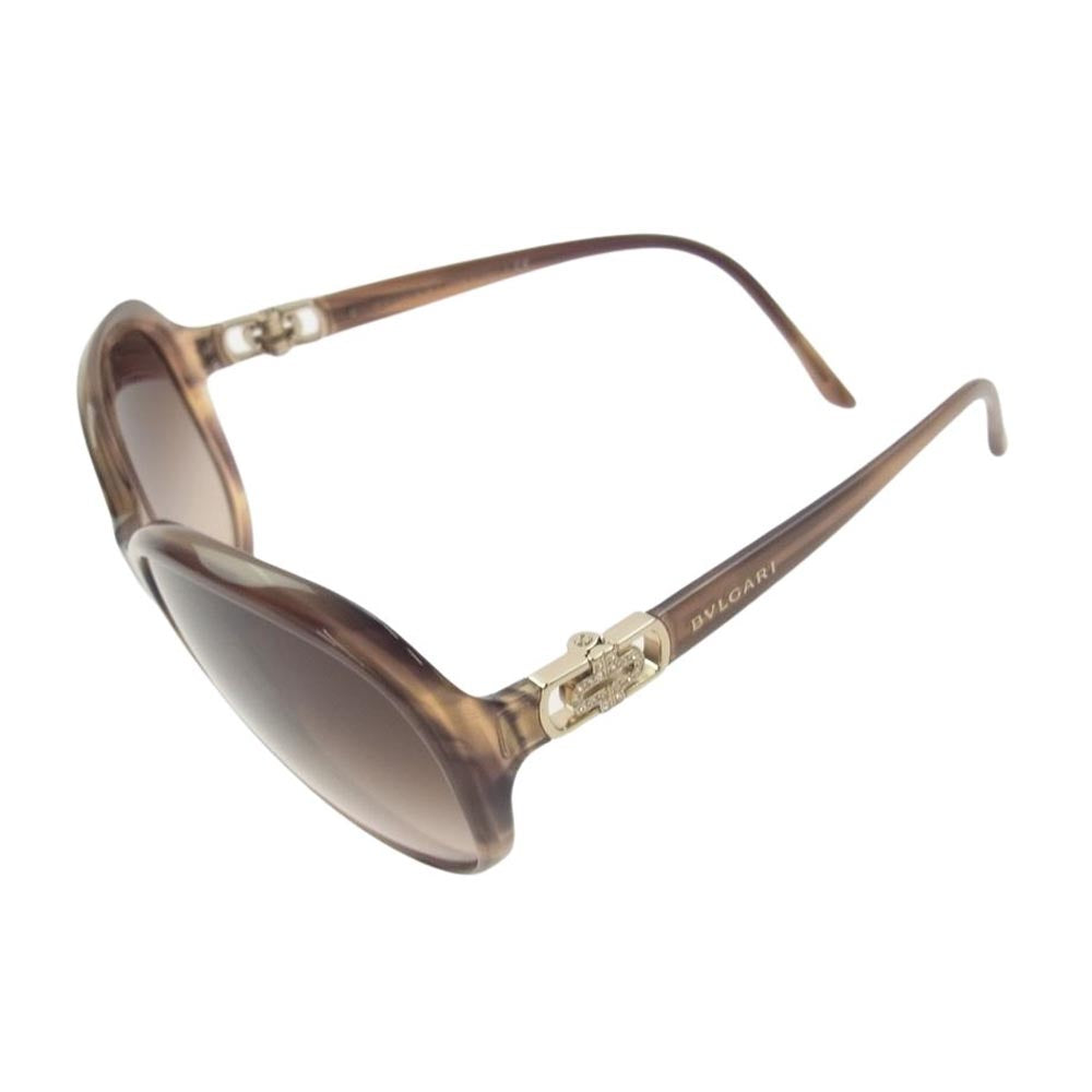 BVLGARI ブルガリ 8107-B-A パレンテシ ラインストーン サングラス ブラウン系 59□16-125【中古】