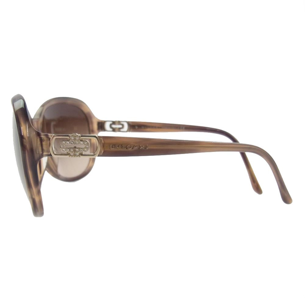 BVLGARI ブルガリ 8107-B-A パレンテシ ラインストーン サングラス ブラウン系 59□16-125【中古】