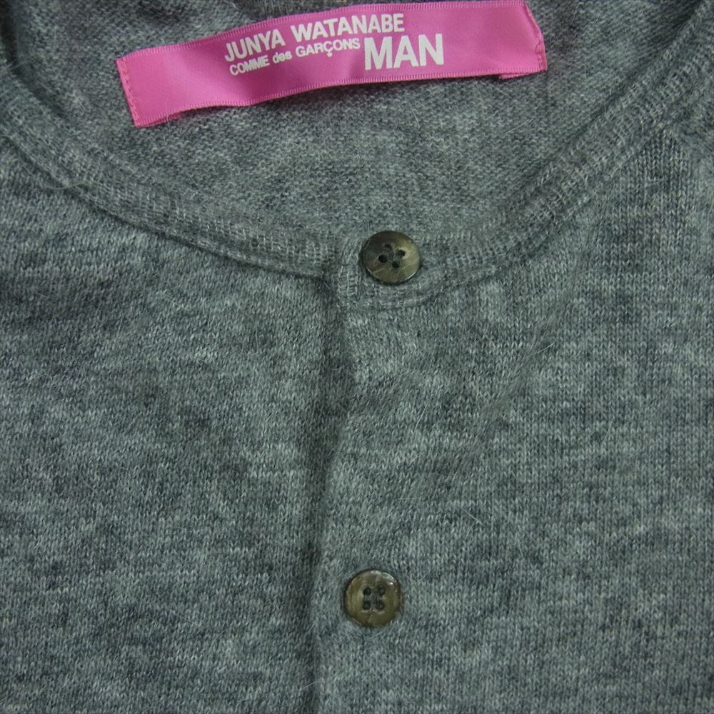 JUNYA WATANABE COMME des GARCONS MAN ジュンヤワタナベコムデギャルソンマン AD2004 UN-T024 変形 フルボタン ニット カーディガン グレー系【中古】