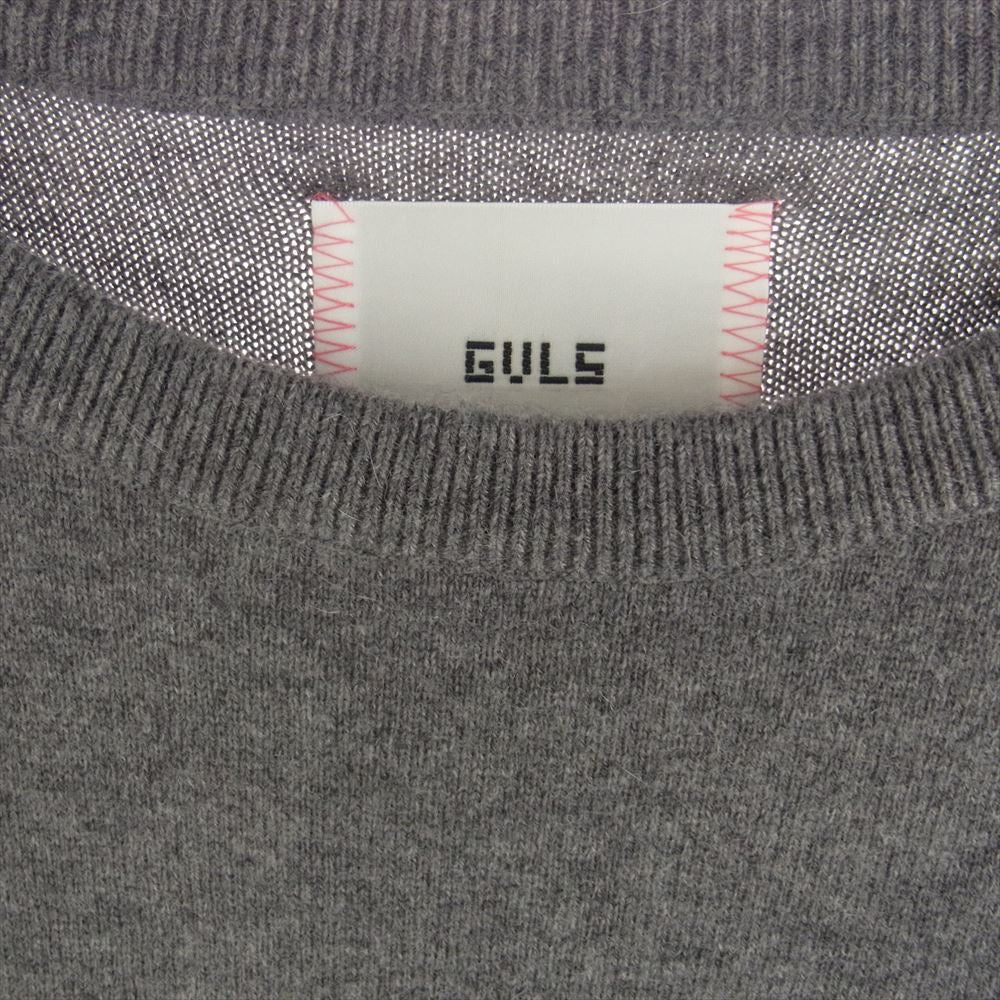 ガヴィル GVL-24AWT-0657 pullover knit ロゴ 刺繍 プルオーバー ニット グレー系 レッド系 1【中古】