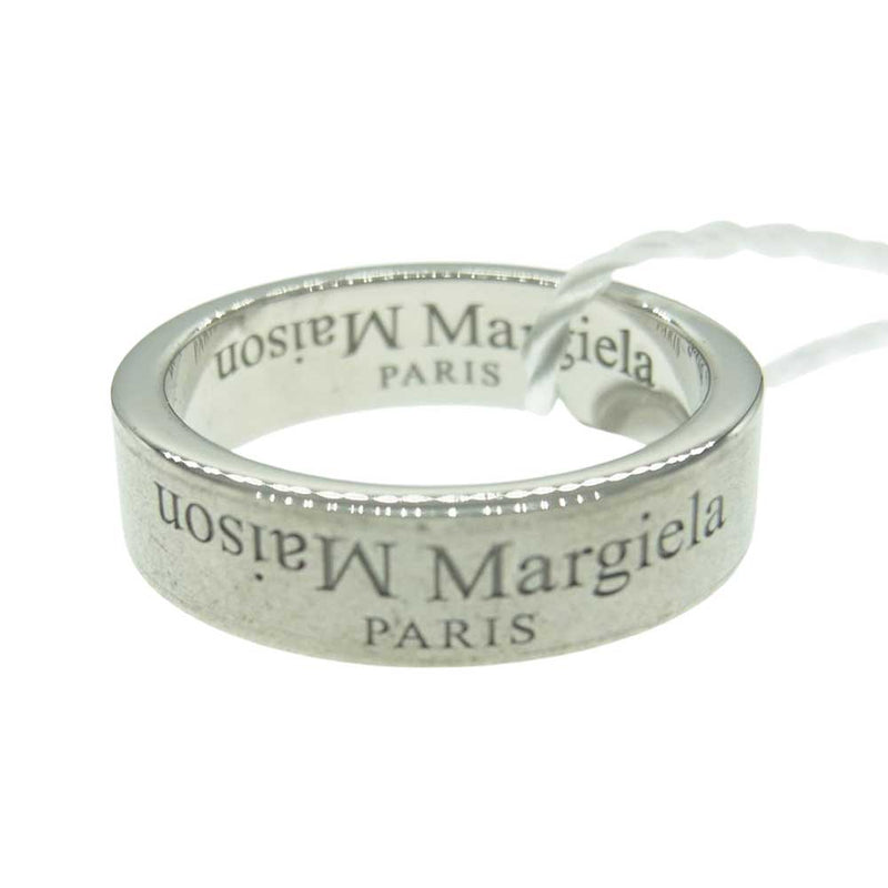 MAISON MARGIELA メゾンマルジェラ SM1UQ0004 S12698 LOGO RING NARROW ロゴ ナロー リング シルバー系 18号【中古】