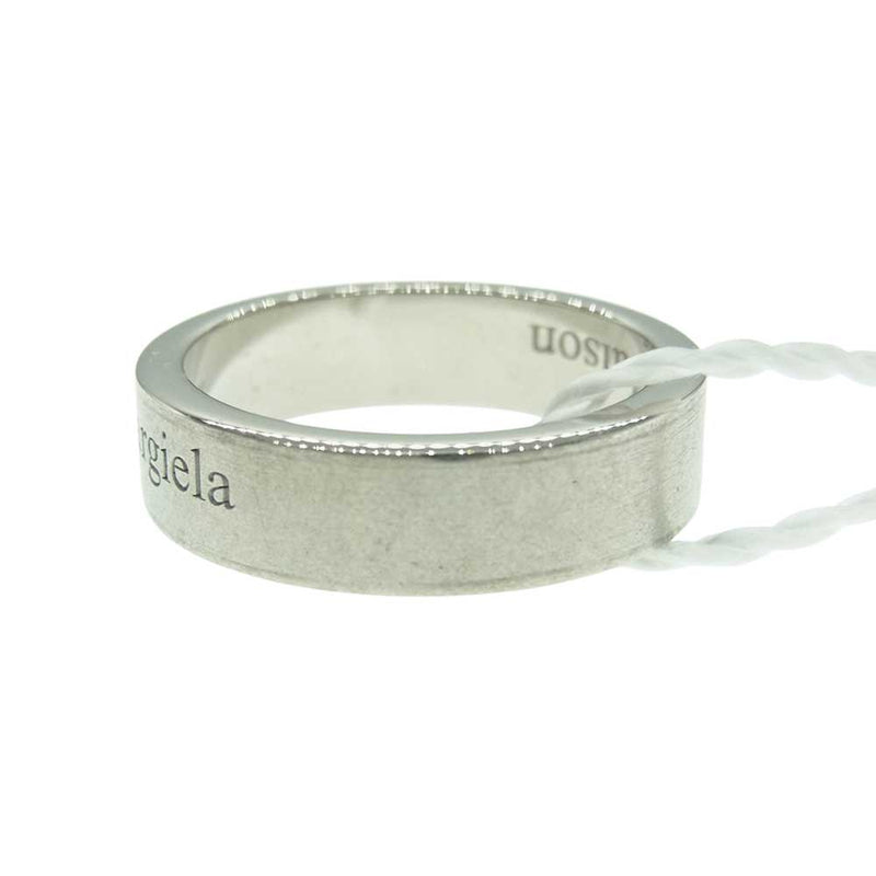 MAISON MARGIELA メゾンマルジェラ SM1UQ0004 S12698 LOGO RING NARROW ロゴ ナロー リング シルバー系 18号【中古】