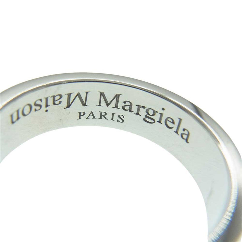 MAISON MARGIELA メゾンマルジェラ SM1UQ0004 S12698 LOGO RING NARROW ロゴ ナロー リング シルバー系 18号【中古】