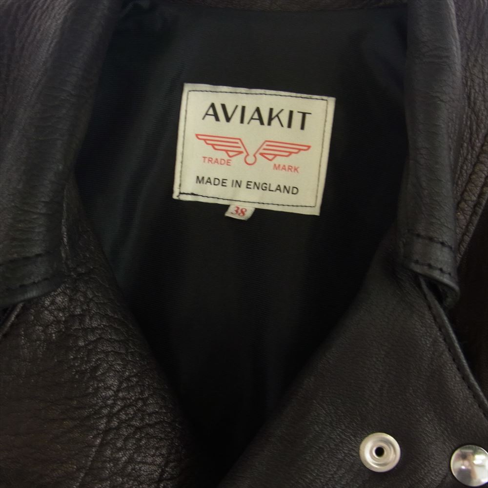 Lewis Leathers ルイスレザー ×  THE REAL McCOY’S リアルマッコイズ Cyclone サイクロン ディアスキン ダブル レザー ライダース ジャケット ブラック系 38【中古】