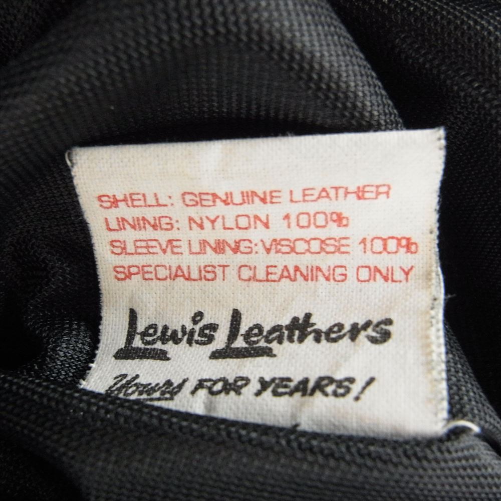 Lewis Leathers ルイスレザー ×  THE REAL McCOY’S リアルマッコイズ Cyclone サイクロン ディアスキン ダブル レザー ライダース ジャケット ブラック系 38【中古】