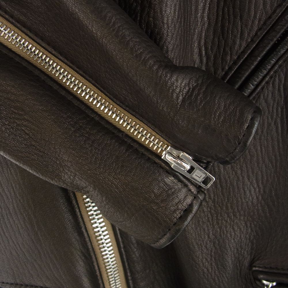 Lewis Leathers ルイスレザー ×  THE REAL McCOY’S リアルマッコイズ Cyclone サイクロン ディアスキン ダブル レザー ライダース ジャケット ブラック系 38【中古】