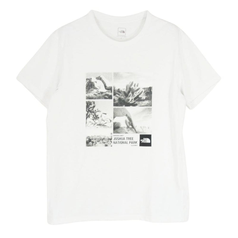 THE NORTH FACE ノースフェイス NT31933 S/S PHOTO LOGO TEE フォトプリント 半袖 クルーネック Tシャツ ホワイト系 L【中古】