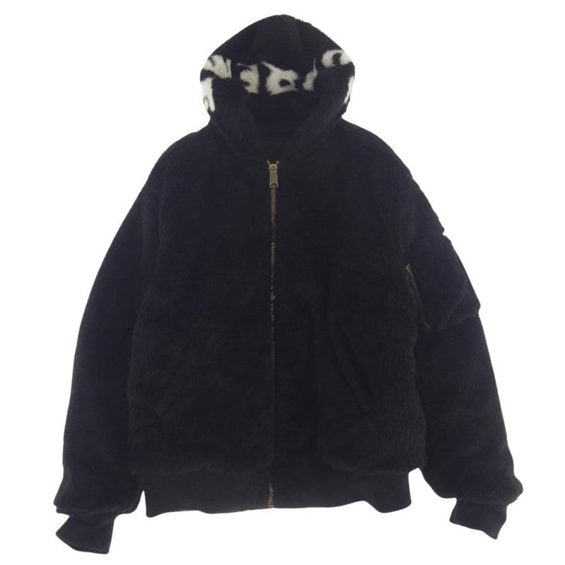 Supreme シュプリーム 22SS Fur Reversible MA-1 フォークス ファー リバーシブル ジャケット ブラック系 L【美品】【中古】