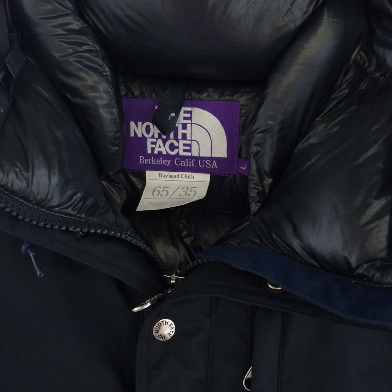 THE NORTH FACE ノースフェイス ND2757N PURPLE LABEL パープル レーベル Mountain Short Down Parka マウンテン ショート ダウン  パーカ ジャケット ネイビー系 L【中古】