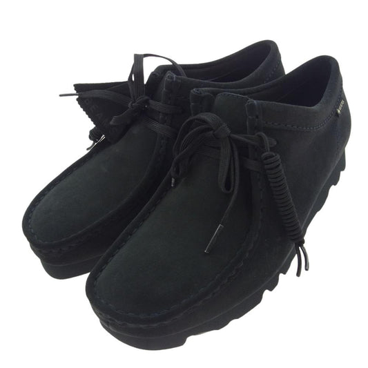 Clarks クラークス Wallabee GTX ワラビー ゴアテックス スエード シューズ ブラック系 UK7 1/2【中古】