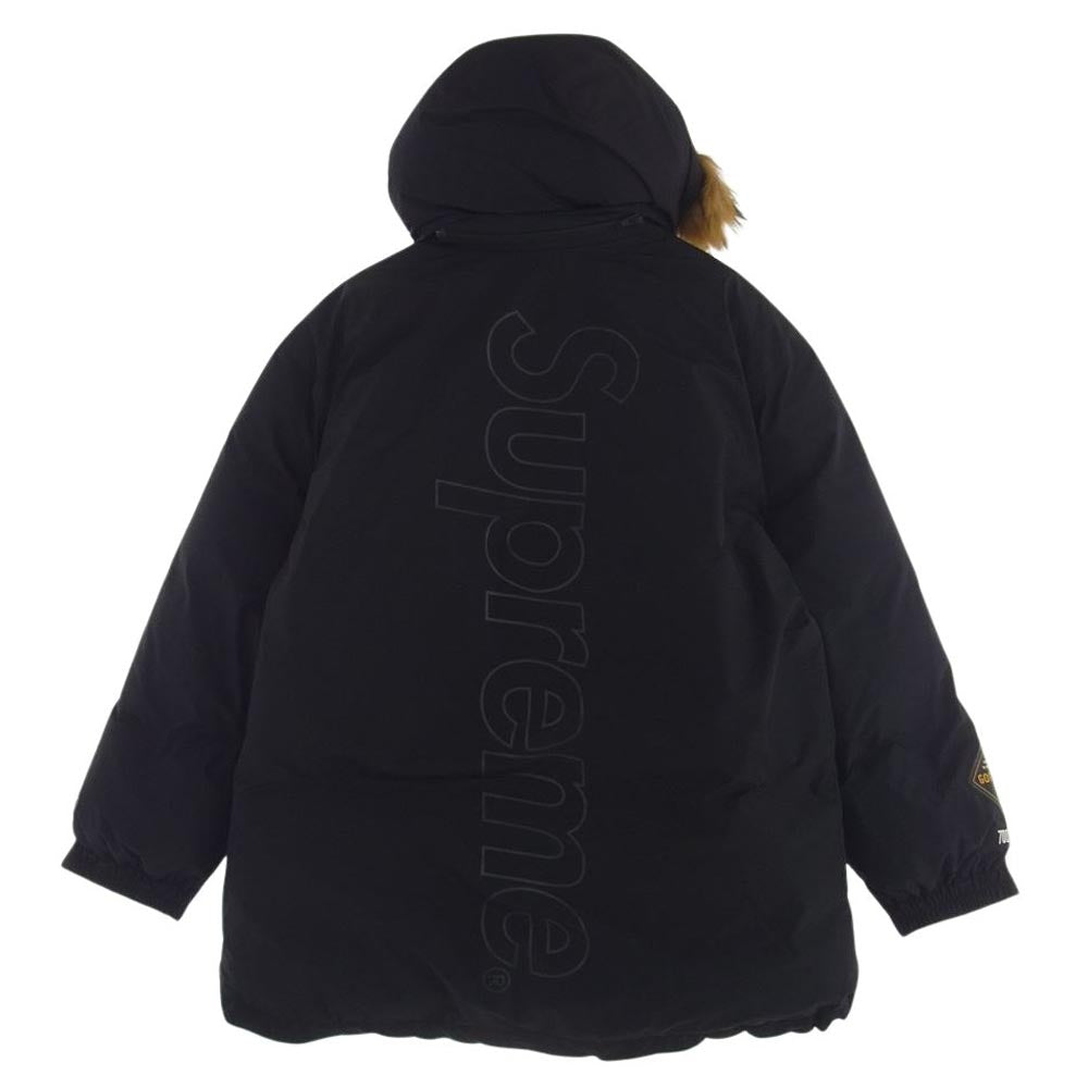 Supreme シュプリーム 21AW GORE-TEX 700-Fill Down Parka ゴアテックス 700フィル ファー付き フーデッド ダウンジャケット ブラック系 S【美品】【中古】