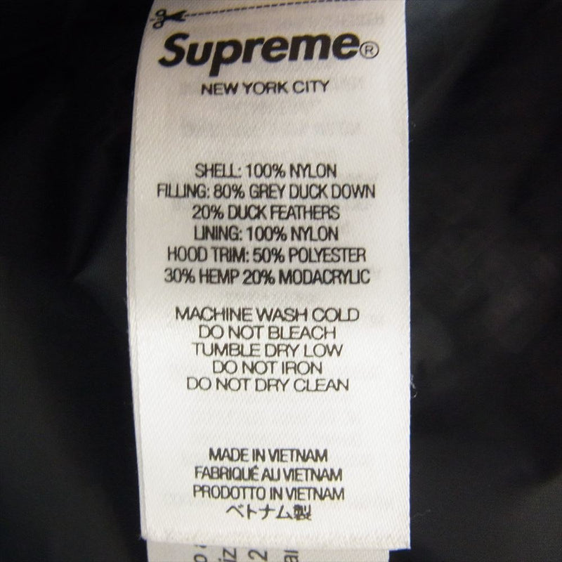 Supreme シュプリーム 21AW GORE-TEX 700-Fill Down Parka ゴアテックス 700フィル ファー付き フーデッド ダウンジャケット ブラック系 S【美品】【中古】