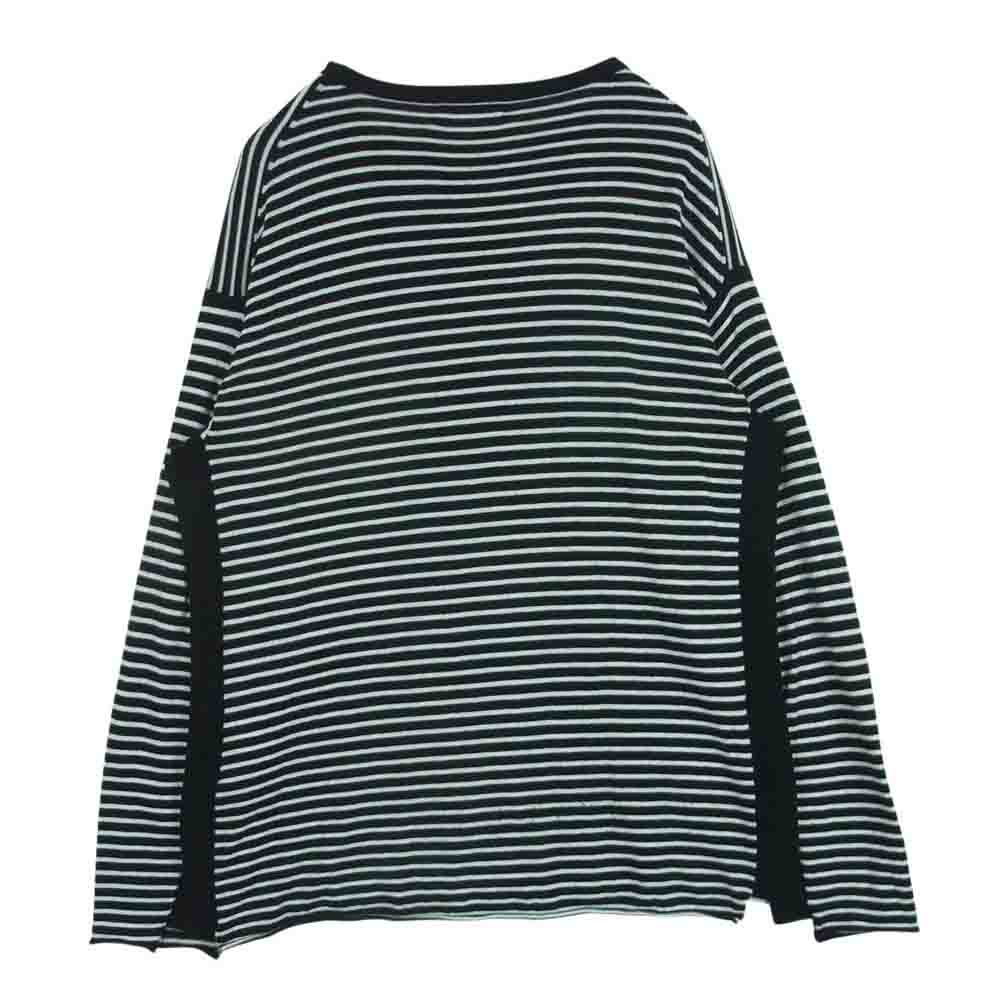 ファッチーズ FCS18WK018 カシミヤ混 LS ボーダー ニット ブラック系 ホワイト系 2【中古】