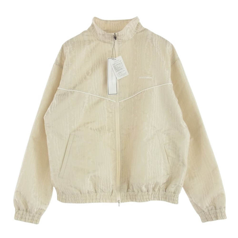 JOHN LAWRENCE SULLIVAN ジョンローレンスサリバン 24SS 1A009-0324-02 Moire jacquard track jacket フロントロゴプリント ダブルジップ トラックジャケット オフホワイト系【新古品】【未使用】【中古】