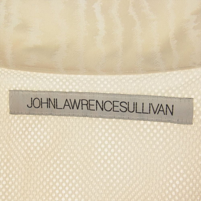 JOHN LAWRENCE SULLIVAN ジョンローレンスサリバン 24SS 1A009-0324-02 Moire jacquard track jacket フロントロゴプリント ダブルジップ トラックジャケット オフホワイト系【新古品】【未使用】【中古】