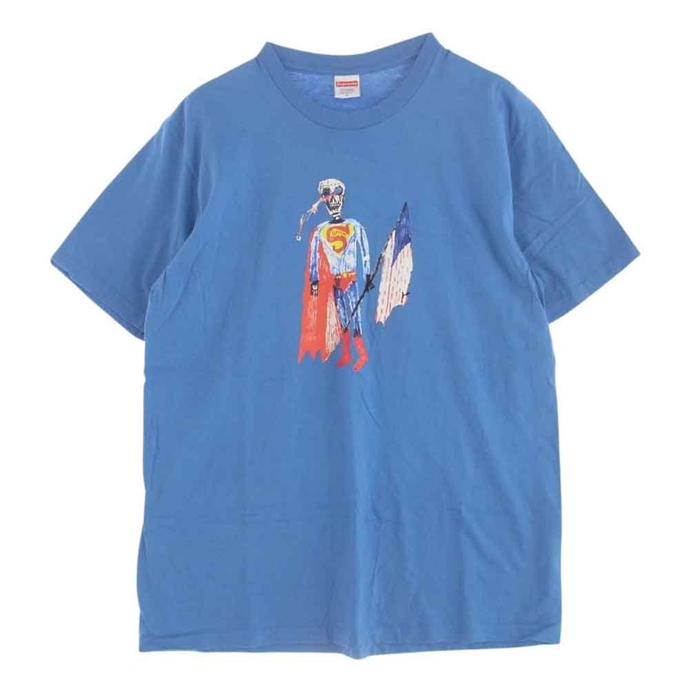 Supreme シュプリーム 21AW × Joe Roberts ジョー ロバーツ Skeleton Tee スケルトン プリント Tシャツ 半袖 ブルー系 L【中古】