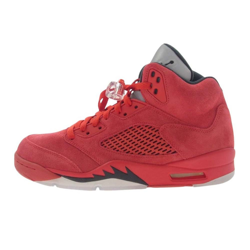 NIKE ナイキ 136027-602 Air Jordan 5 エアジョーダン Ratro "Red Suede レトロ レッドスウェード ハイカット スニーカー レッド系【極上美品】【中古】