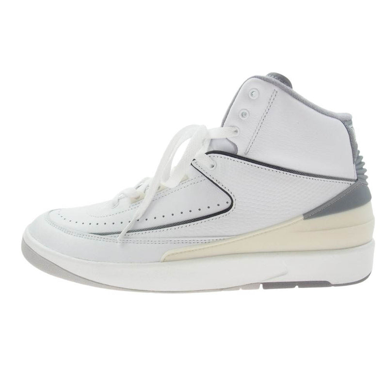 NIKE ナイキ DR8884-100 Air Jordan 2 エアジョーダン White and Cement Grey ホワイト アンド セメントグレー ハイカット スニーカー ホワイト系 27.5cm【極上美品】【中古】