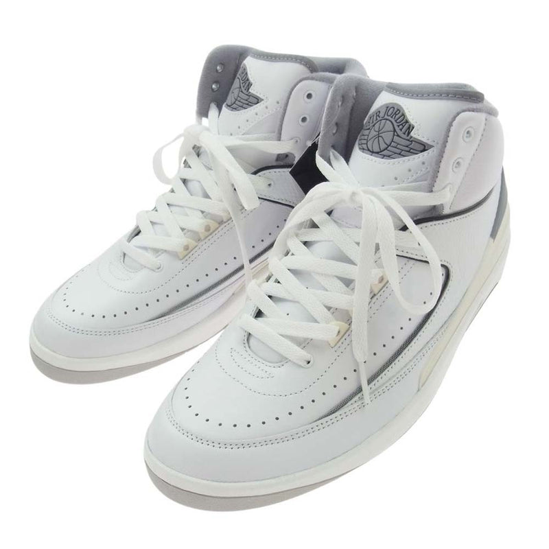 NIKE ナイキ DR8884-100 Air Jordan 2 エアジョーダン White and Cement Grey ホワイト アンド セメントグレー ハイカット スニーカー ホワイト系 27.5cm【極上美品】【中古】