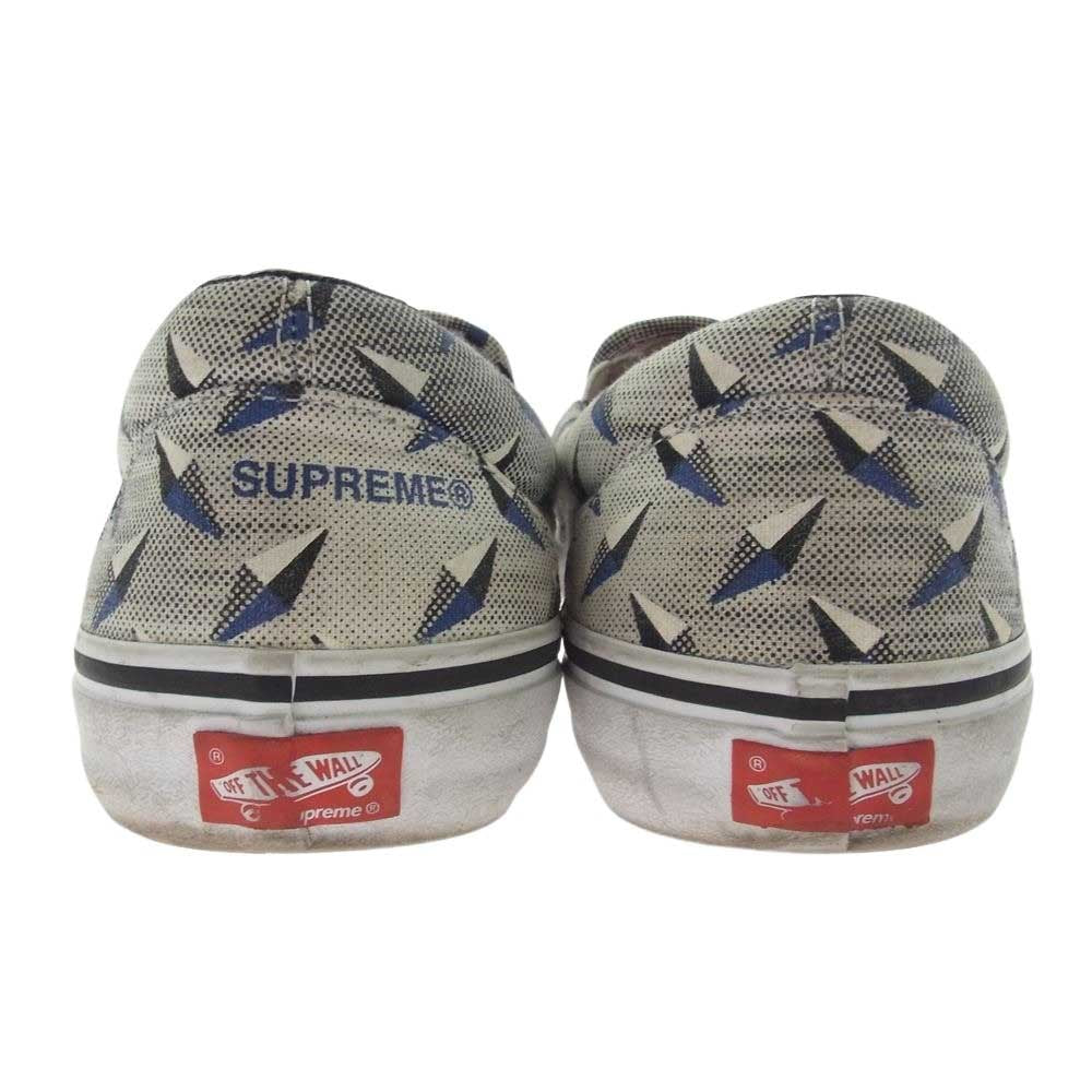 Supreme シュプリーム 19SS × Vans バンズ Diamond Plate Slip-On Pro ダイヤモンド プレート スリッポン プロ スニーカー ホワイト系 27.5cm【中古】