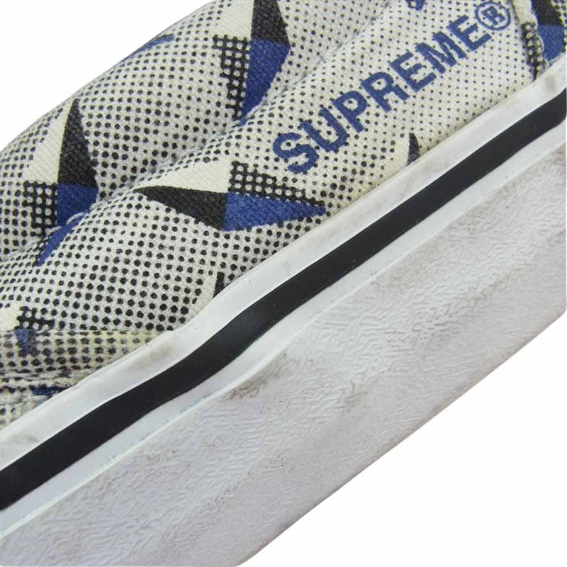 Supreme シュプリーム 19SS × Vans バンズ Diamond Plate Slip-On Pro ダイヤモンド プレート スリッポン プロ スニーカー ホワイト系 27.5cm【中古】