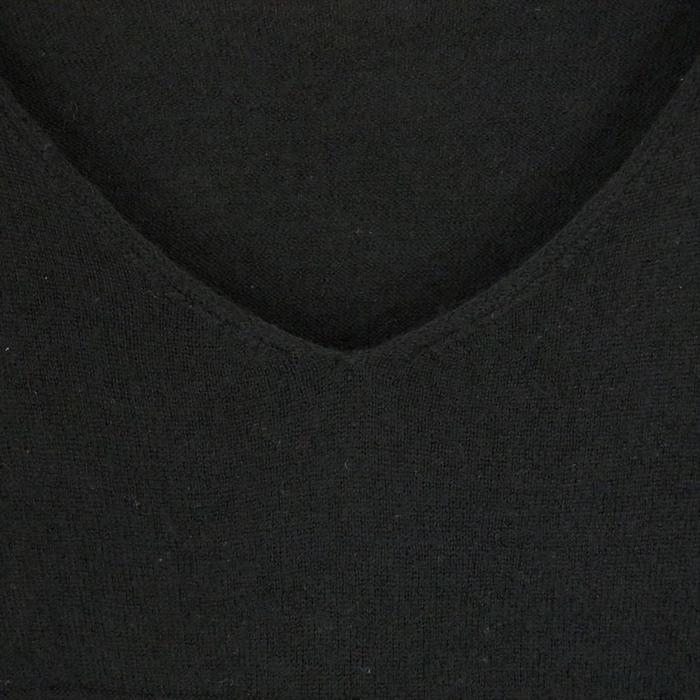 Y's Yohji Yamamoto ワイズ ヨウジヤマモト YV-K70-576 Ysロゴ ドットエンボス Ｖネック ニット プルオーバー ブラック系 2【中古】