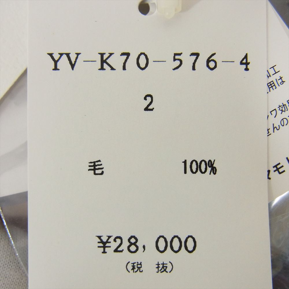 Y's Yohji Yamamoto ワイズ ヨウジヤマモト YV-K70-576 Ysロゴ ドットエンボス Ｖネック ニット プルオーバー ブラック系 2【中古】