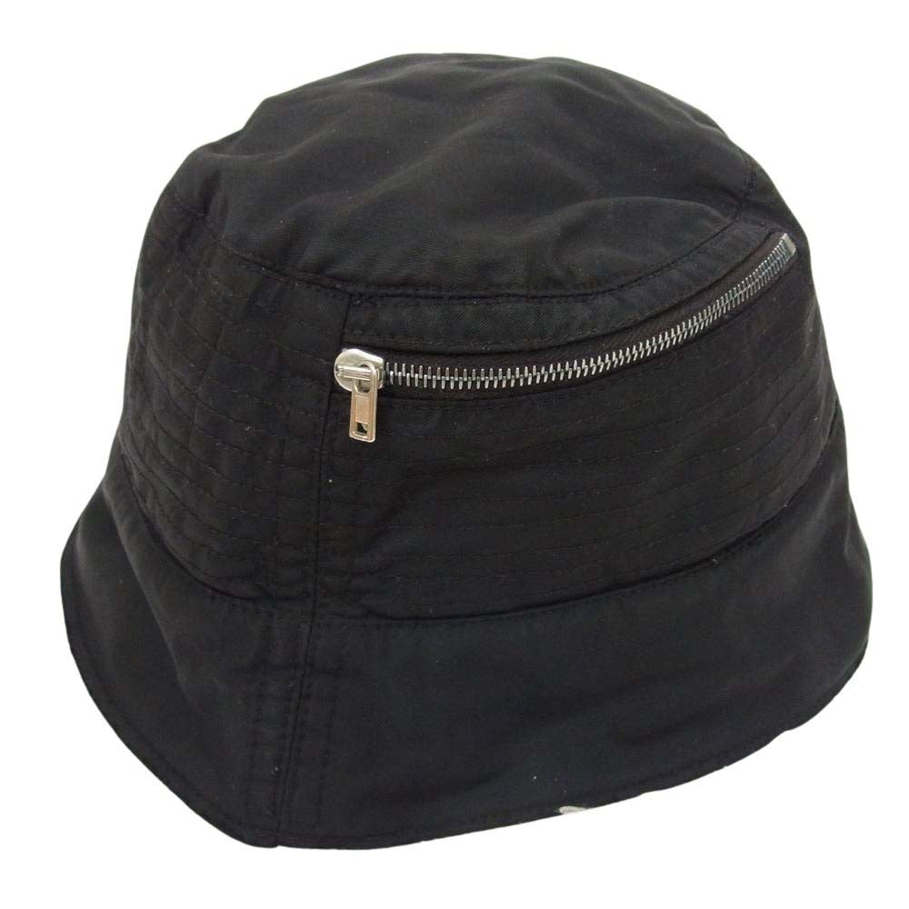 DRKSHDW ダークシャドウ DU02A3475-MU Rick Owens リックオウエンス Pocket Gilligan Hat ジップ  ポケット バケット ハット 帽子 ブラック ブラック系 L【中古】