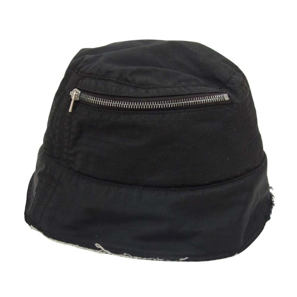 DRKSHDW ダークシャドウ DU02A3475-MU Rick Owens リックオウエンス Pocket Gilligan Hat ジップ ポケット バケット ハット 帽子 ブラック ブラック系 L【中古】