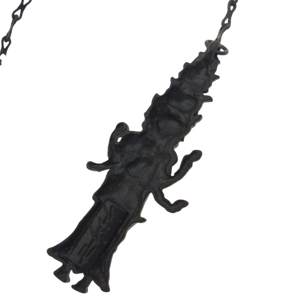 Yohji Yamamoto POUR HOMME ヨウジヤマモトプールオム 19AW HC-A18-968 50mm横顔バッジ 千手観音 チェーン ブローチ ブラック ブラック系【極上美品】【中古】