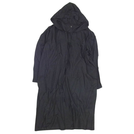 Yohji Yamamoto ヨウジヤマモト YV-D02-902 Y’s ワイズ リボンデザイン ロング フーデッド シャツ パーカー ブラック系 1【中古】