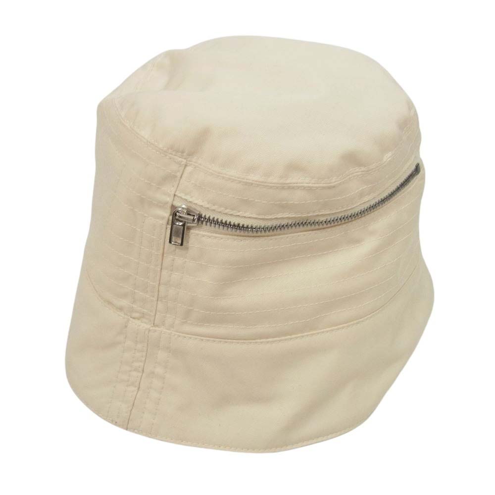 DRKSHDW ダークシャドウ DA01B7475-MU Rick Owens リックオウエンス Pocket Gilligan Hat ジップ ポケット バケット ハット 帽子 ホワイト オフホワイト系 M【中古】