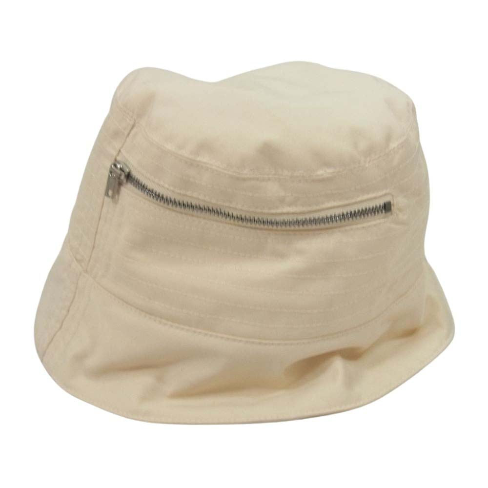 DRKSHDW ダークシャドウ DA01B7475-MU Rick Owens リックオウエンス Pocket Gilligan Hat ジップ ポケット バケット ハット 帽子 ホワイト オフホワイト系 M【中古】