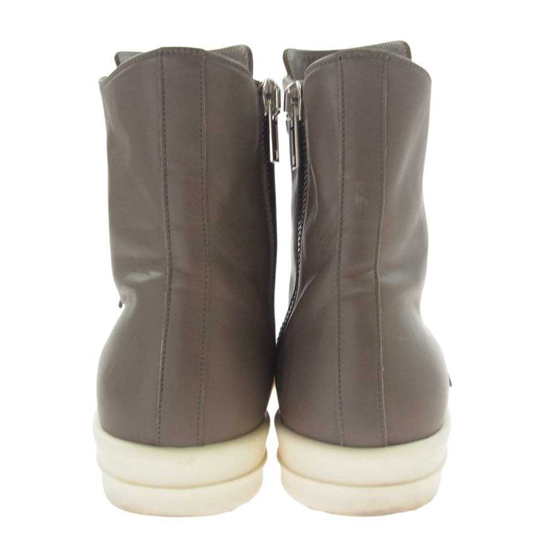 Rick Owens リックオウエンス 22AW RU02B2890 RAMONES SNEAKERS ラモーンズ ハイカット スニーカー DUST MILK ブラウン系 42【中古】