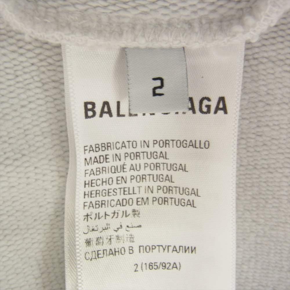 BALENCIAGA バレンシアガ 22AW 731777 TNVP6 × ADIDAS アディダス ロゴ スウェット トレーナー ライトグレー系 2【中古】