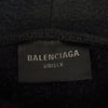 BALENCIAGA バレンシアガ 23AW 744435 TOVJ4 PARIS MOON パリス ムーン ボア フリース フーディ パーカー ダメージ加工 ブラック系 M【中古】