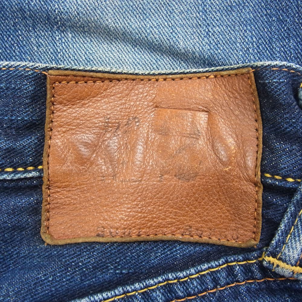 EVISU エヴィス 2001 NO2 ボーリング カモメ 刺繍  デニム パンツ インディゴブルー系 36×35【中古】