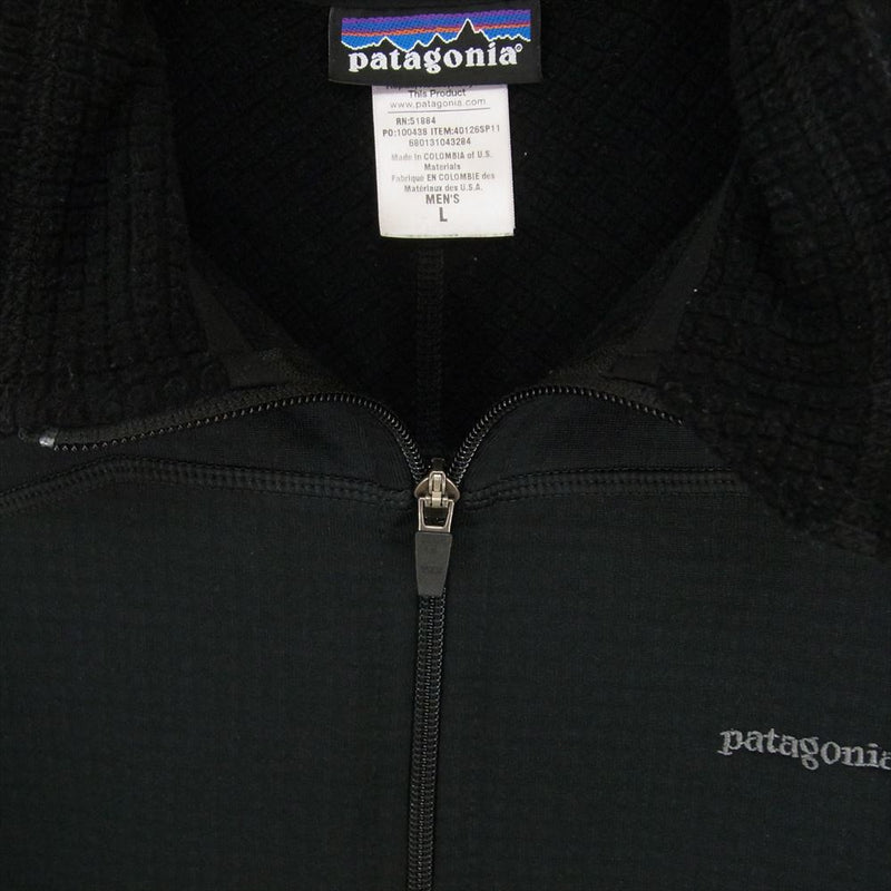 patagonia パタゴニア 11SS 40126 11年製 R1 FULL ZIP JACKET フルジップフリース ジャケット ブラック系 L【中古】