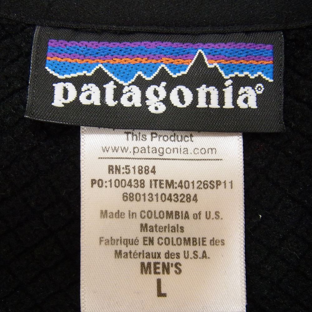 patagonia パタゴニア 11SS 40126 11年製 R1 FULL ZIP JACKET フルジップフリース ジャケット ブラック系 L【中古】